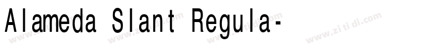 Alameda Slant Regula字体转换